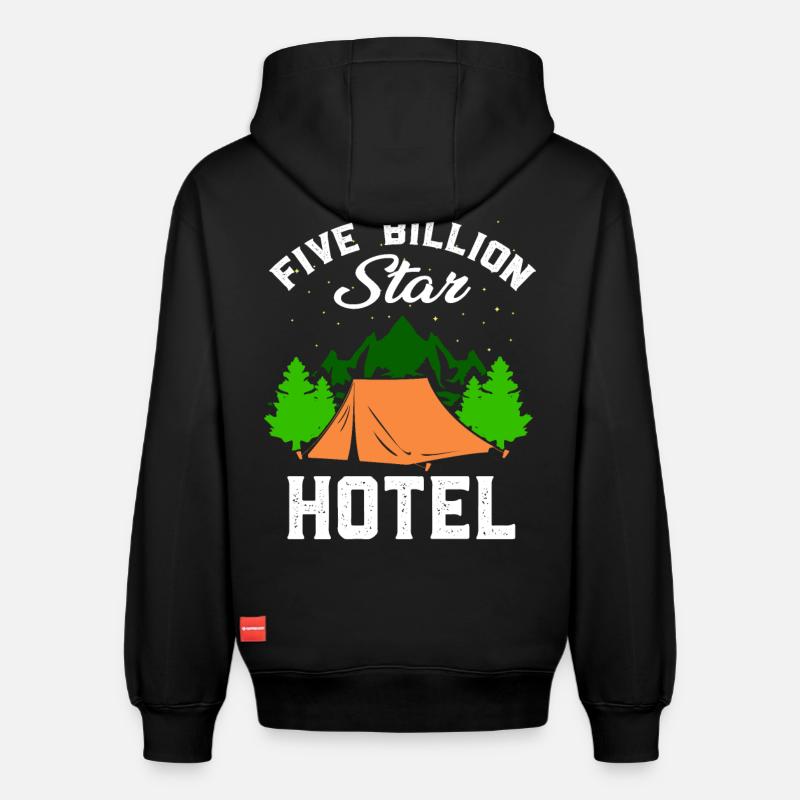 Camping Camping Campen Zelten Cadeau - Sweat à capuche unisexe décontracté en coton biologique – de SPREAD - noir