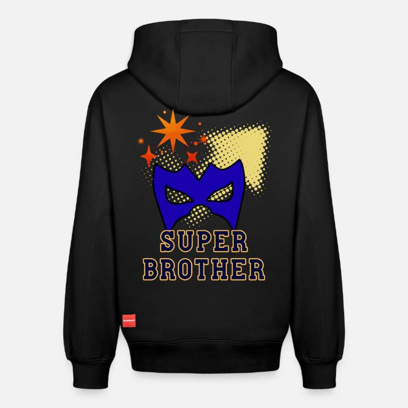 Super frère - Sweat à capuche unisexe décontracté en coton biologique – de SPREAD - noir