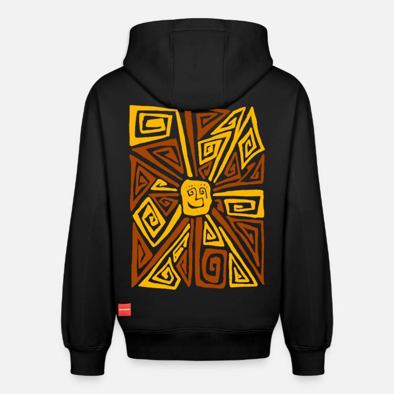 STRANGE SUN  - Sweat à capuche unisexe décontracté en coton biologique – de SPREAD - noir