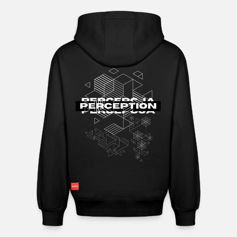 Perception Géométrie Mystique - Sweat à capuche unisexe décontracté en coton biologique – de SPREAD - noir