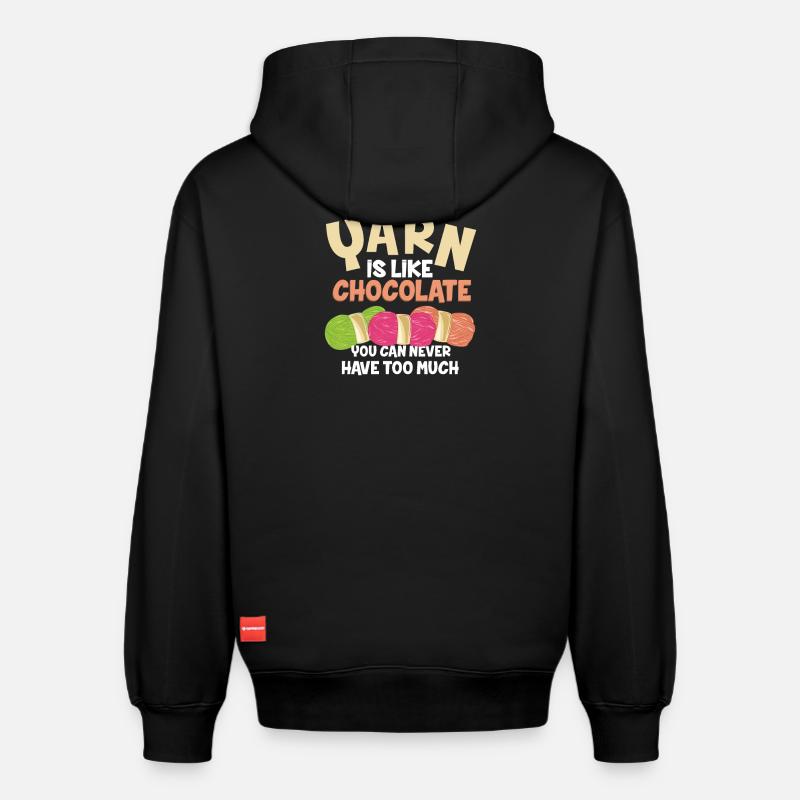 Crochet - Sweat à capuche unisexe décontracté en coton biologique – de SPREAD - noir