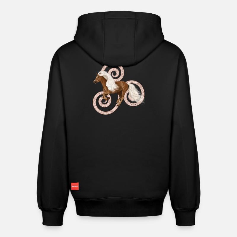 Haflinger Artos - Sweat à capuche unisexe décontracté en coton biologique – de SPREAD - noir