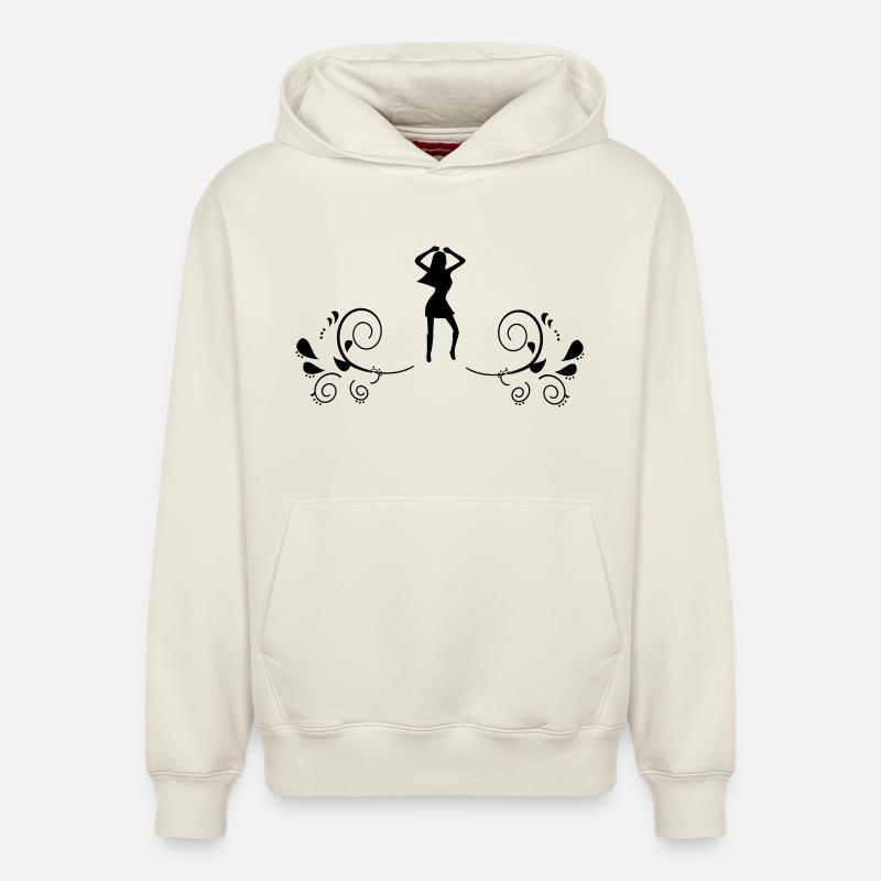 Danseuse aux fleurs - Sweat à capuche unisexe décontracté en coton biologique – de SPREAD - blanc cassé