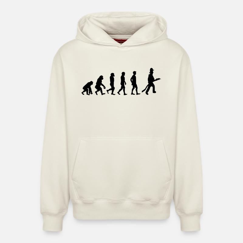Fire evolution - Relaxed Unisex Organic Hoodie – by SPREAD - off white