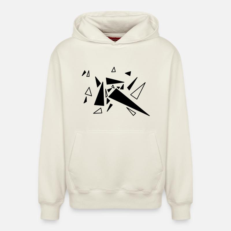 triangle - Sweat à capuche unisexe décontracté en coton biologique – de SPREAD - blanc cassé