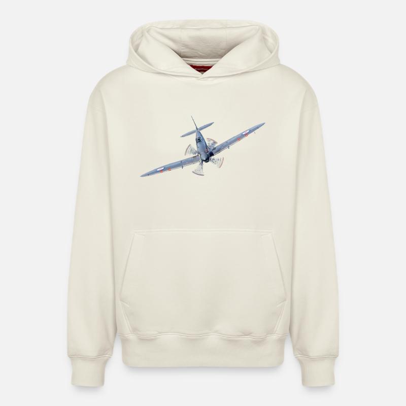 Spitfire - Sweat à capuche unisexe décontracté en coton biologique – de SPREAD - blanc cassé