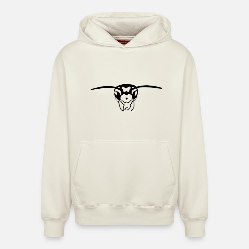 guêpe - Sweat à capuche unisexe décontracté en coton biologique – de SPREAD - blanc cassé