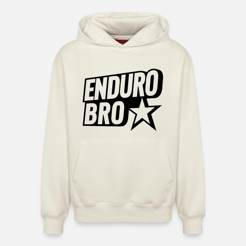 Enduro Bro simple - Sweat à capuche unisexe décontracté en coton biologique – de SPREAD - blanc cassé