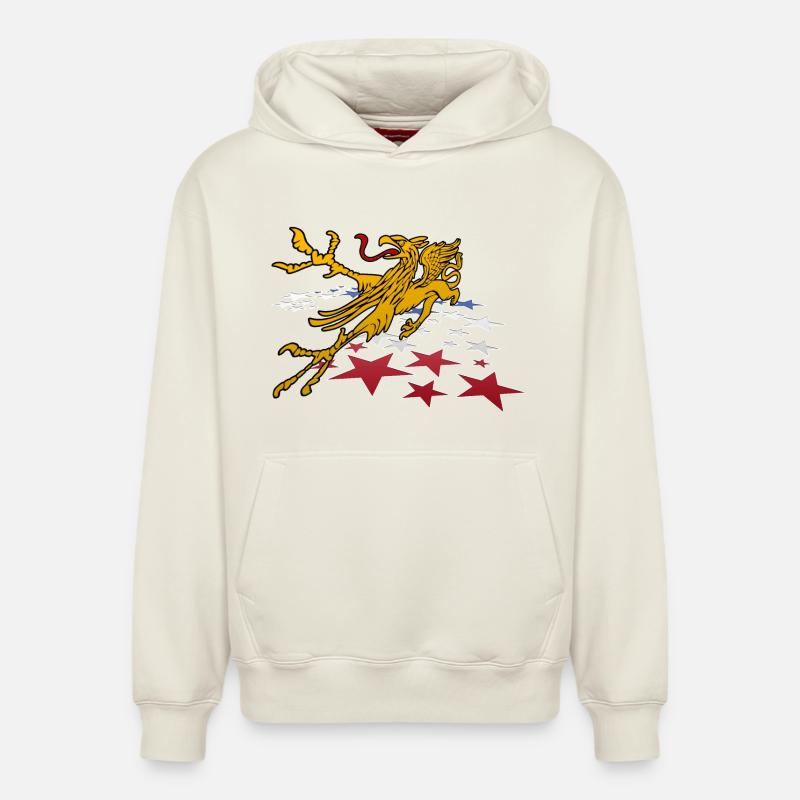 Rostocker Greif 3D - Sweat à capuche unisexe décontracté en coton biologique – de SPREAD - blanc cassé