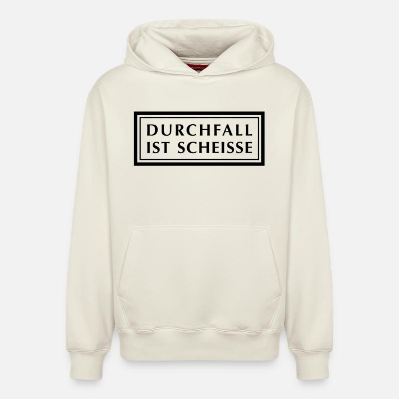 La diarrhée est la merde - Sweat à capuche unisexe décontracté en coton biologique – de SPREAD - blanc cassé