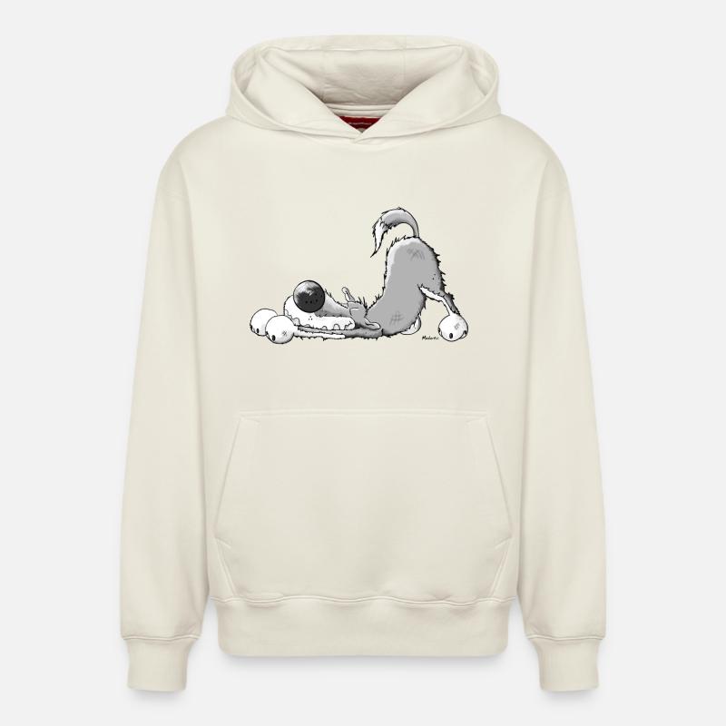 Bonne loup gris - Sweat à capuche unisexe décontracté en coton biologique – de SPREAD - blanc cassé