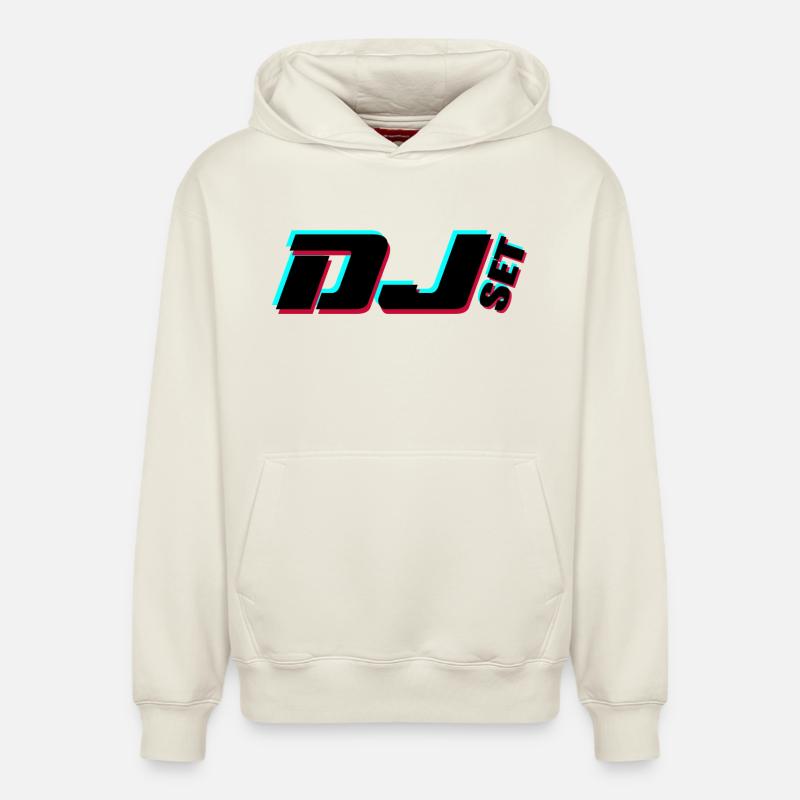 Dj - Sweat à capuche unisexe décontracté en coton biologique – de SPREAD - blanc cassé