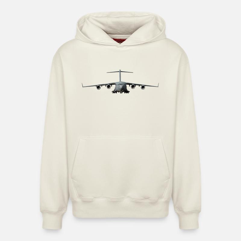 C-17 - Sweat à capuche unisexe décontracté en coton biologique – de SPREAD - blanc cassé