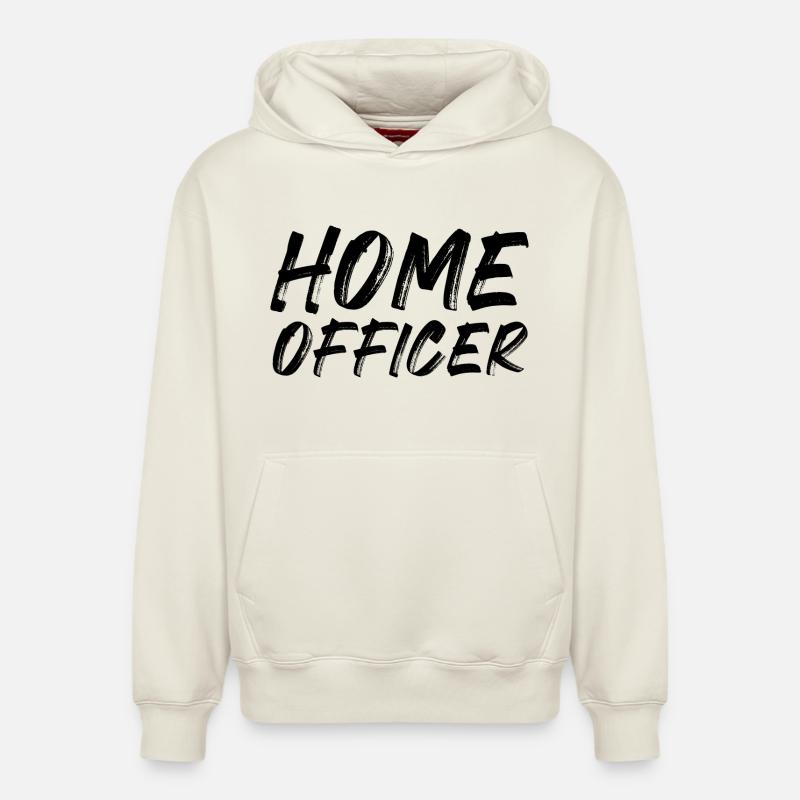 Bureau à domicile - Sweat à capuche unisexe décontracté en coton biologique – de SPREAD - blanc cassé