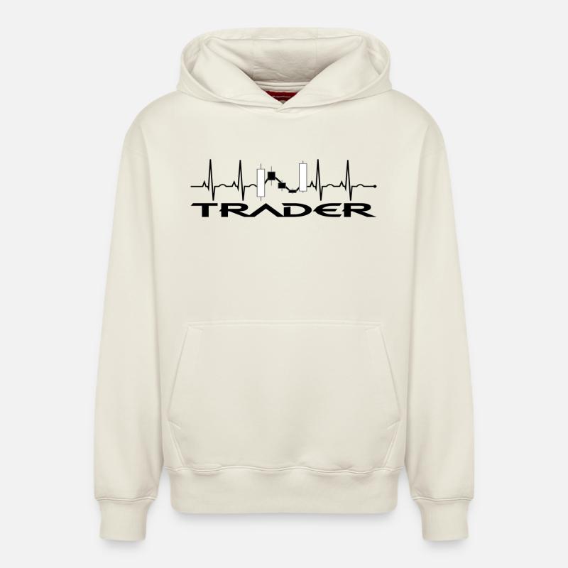 Trader - Sweat à capuche unisexe décontracté en coton biologique – de SPREAD - blanc cassé