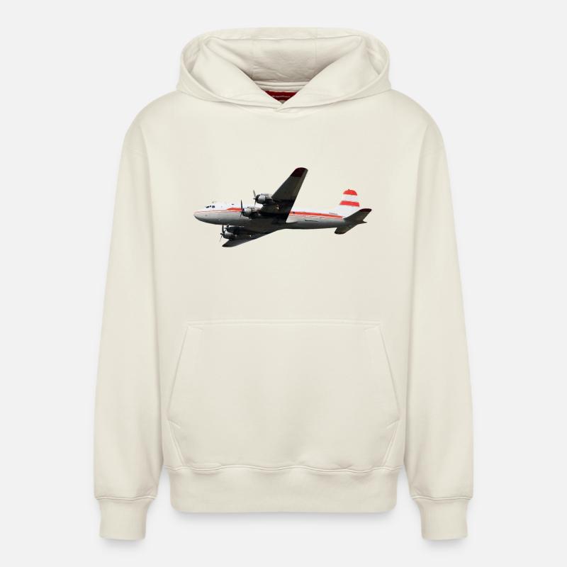 DC-4 - Sweat à capuche unisexe décontracté en coton biologique – de SPREAD - blanc cassé
