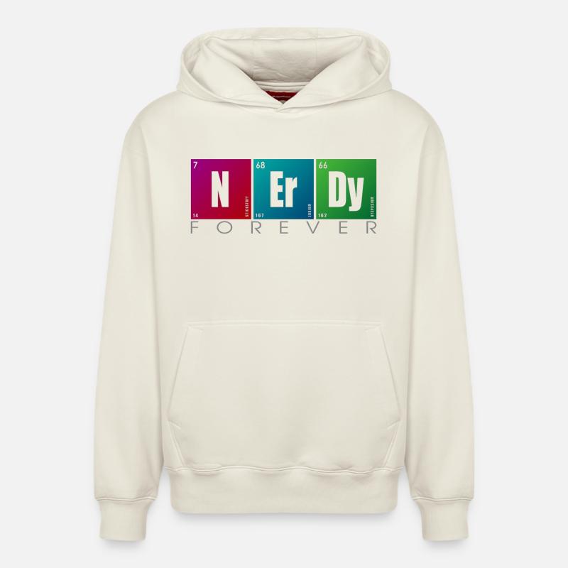 NERDY forever - NERDY Elements - Relaxed Unisex Organic Hoodie – von SPREAD - Naturweiß