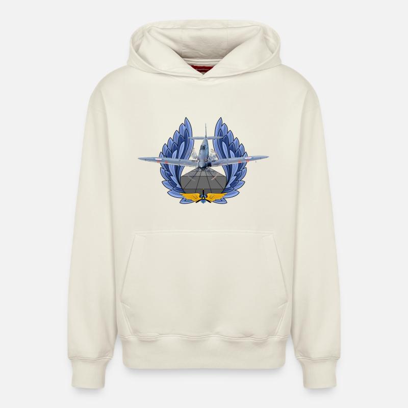 Spitfire - Sweat à capuche unisexe décontracté en coton biologique – de SPREAD - blanc cassé