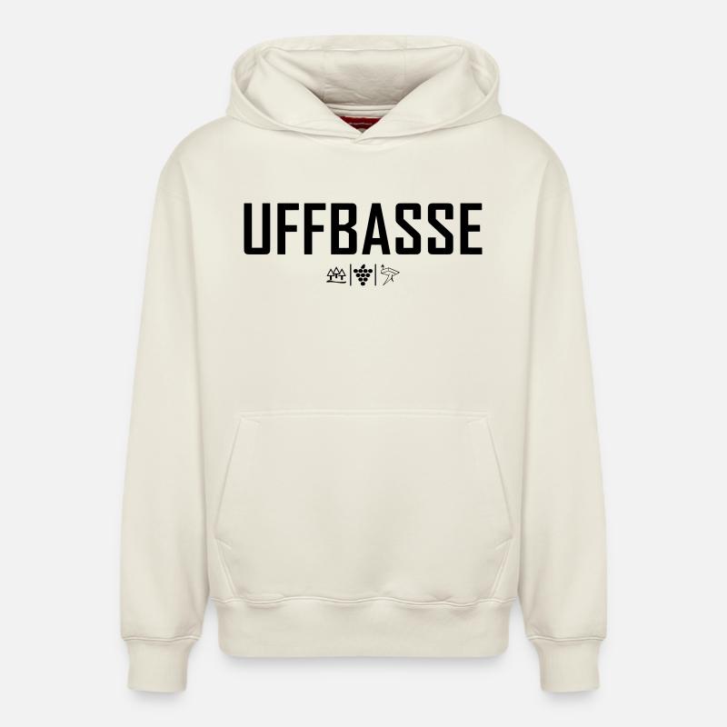 Uffbasse - Relaxed Unisex Organic Hoodie – von SPREAD - Naturweiß