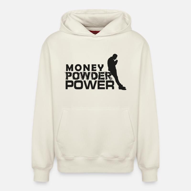 MPP noir - Sweat à capuche unisexe décontracté en coton biologique – de SPREAD - blanc cassé