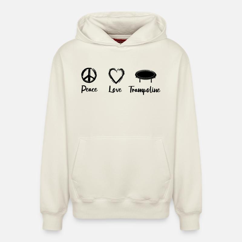 Motivation pour le trampoline - Sweat à capuche unisexe décontracté en coton biologique – de SPREAD - blanc cassé