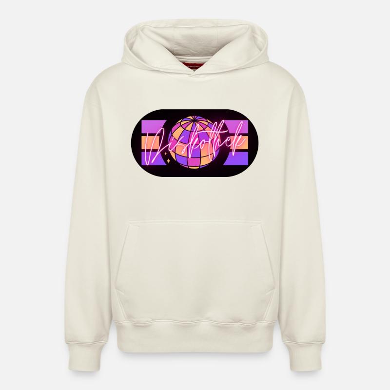 Disko - Relaxed Unisex Organic Hoodie – von SPREAD - Naturweiß