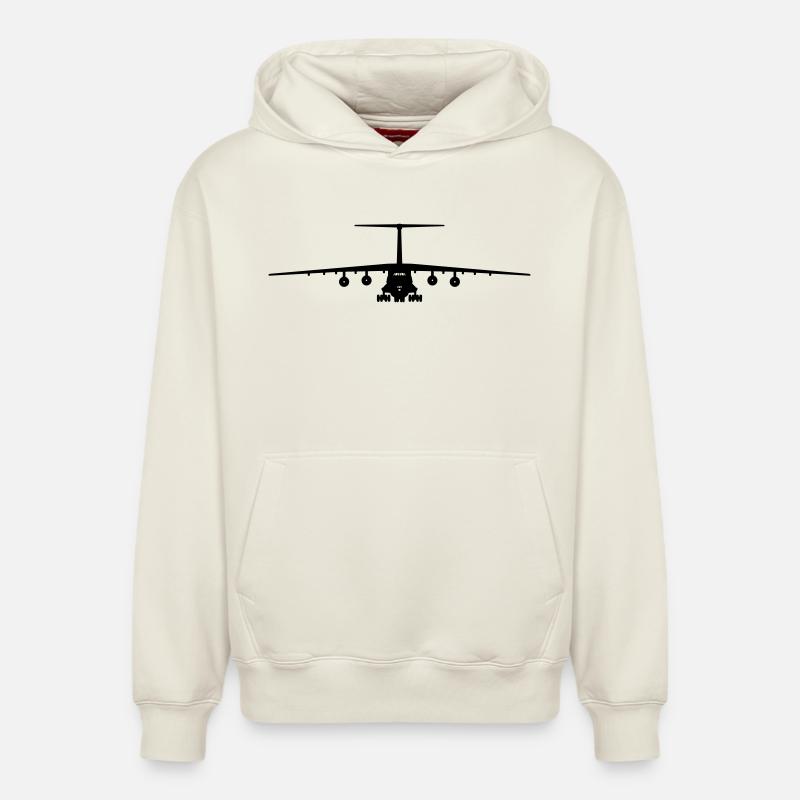 L’IL-76 - Sweat à capuche unisexe décontracté en coton biologique – de SPREAD - blanc cassé