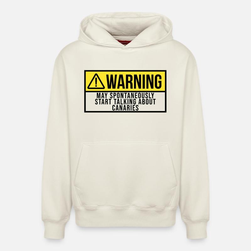 canari - Sweat à capuche unisexe décontracté en coton biologique – de SPREAD - blanc cassé
