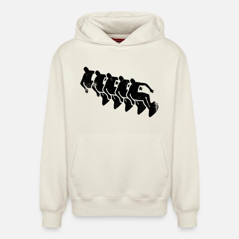 Dessin de surf - Sweat à capuche unisexe décontracté en coton biologique – de SPREAD - blanc cassé