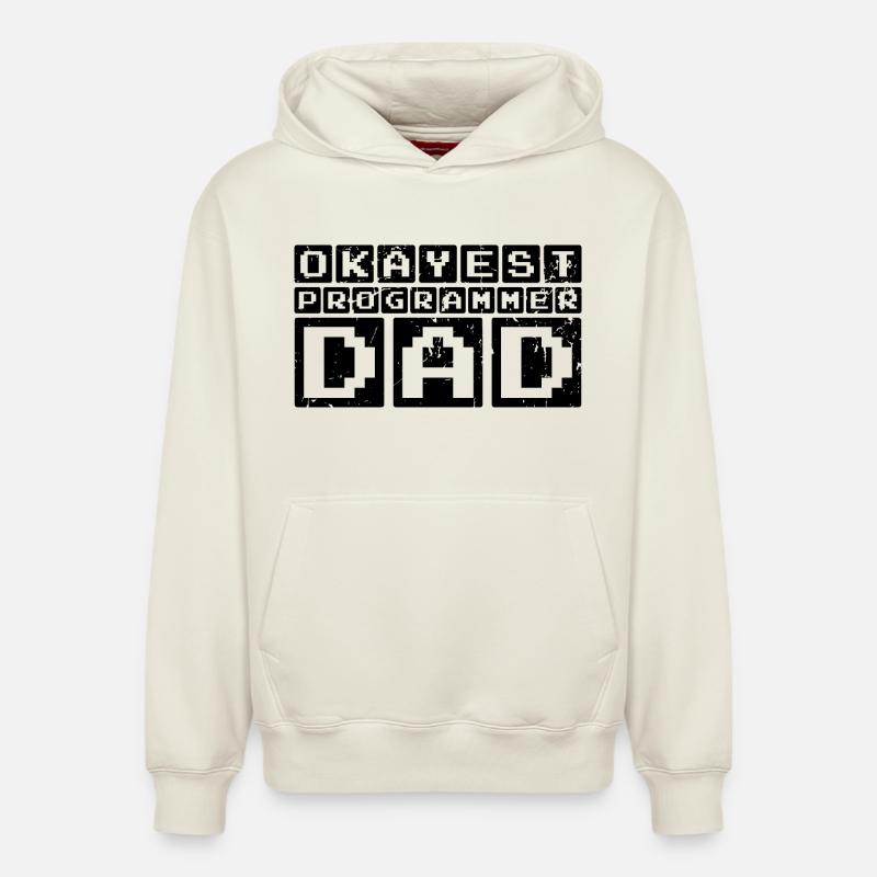 Programmer Dad - Relaxed Unisex Organic Hoodie – by SPREAD - off white