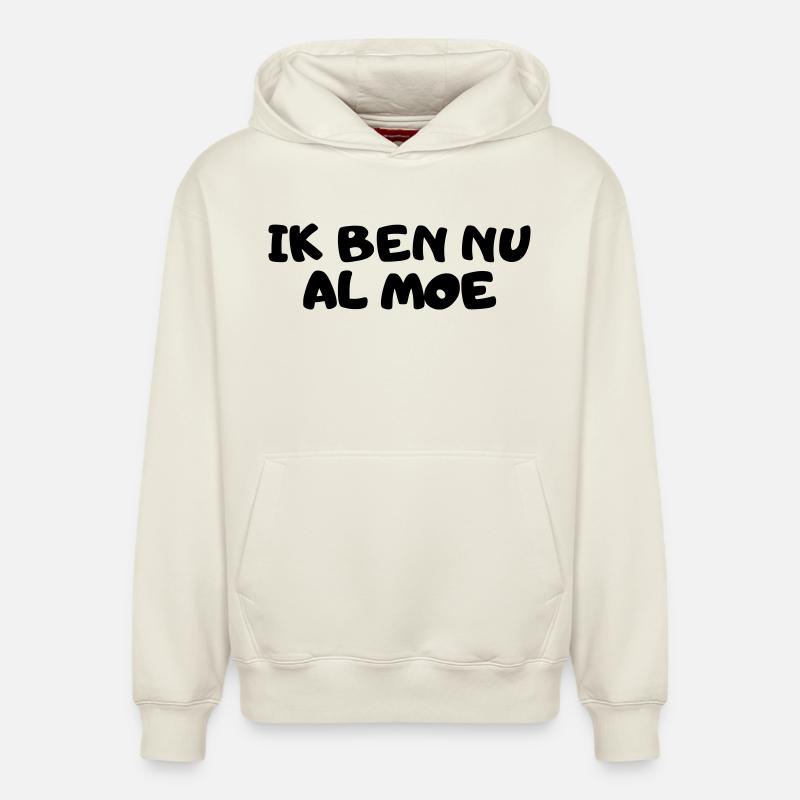 Ich bin schon müde - Relaxed Unisex Organic Hoodie – von SPREAD - Naturweiß