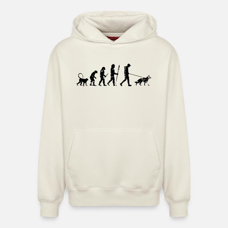 Deutscher Schäferhund Evolution - Relaxed Unisex Organic Hoodie – von SPREAD - Naturweiß