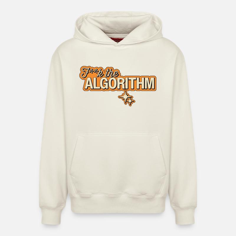 Fk the Algorithm – Digitale Rebellion - Relaxed Unisex Organic Hoodie – von SPREAD - Naturweiß