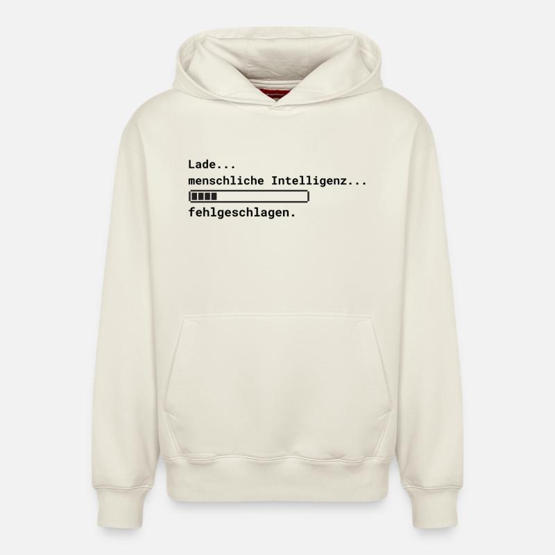 Lade Intelligenz - Relaxed Unisex Organic Hoodie – von SPREAD - Naturweiß