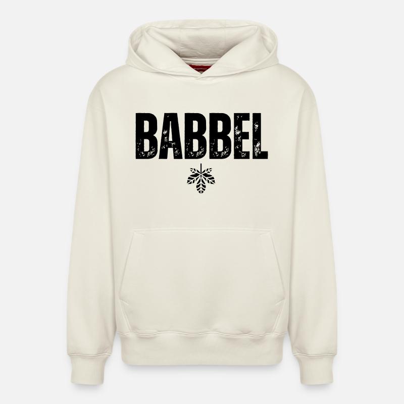 Babbel - Relaxed Unisex Organic Hoodie – von SPREAD - Naturweiß