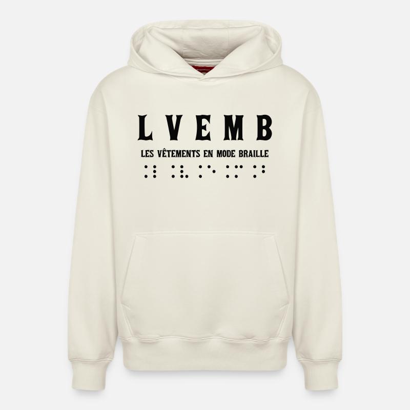Mode Braille Élégante Pour Tous - Sweat à capuche unisexe décontracté en coton biologique – de SPREAD - blanc cassé