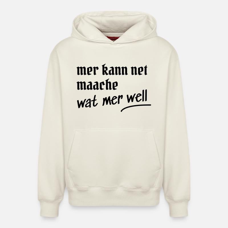 Cologne Dicton Design Cadeau - Sweat à capuche unisexe décontracté en coton biologique – de SPREAD - blanc cassé