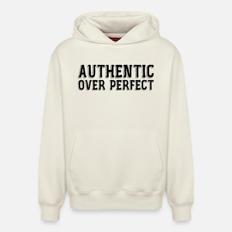 Authentisch statt perfekt - Relaxed Unisex Organic Hoodie – von SPREAD - Naturweiß