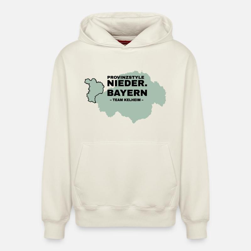Basse-Bavière | KELHEIM - Sweat à capuche unisexe décontracté en coton biologique – de SPREAD - blanc cassé