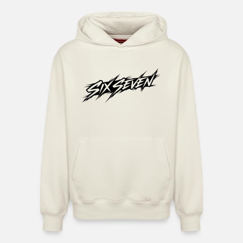 Six Sept Mèmes - Sweat à capuche unisexe décontracté en coton biologique – de SPREAD - blanc cassé