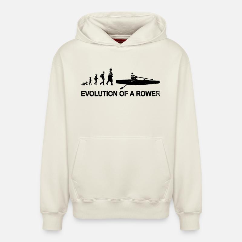 Ruderer Evolution - Relaxed Unisex Organic Hoodie – von SPREAD - Naturweiß