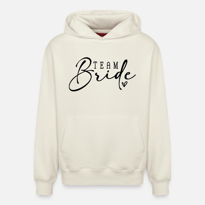 Équipe Bride - Sweat à capuche unisexe décontracté en coton biologique – de SPREAD - blanc cassé