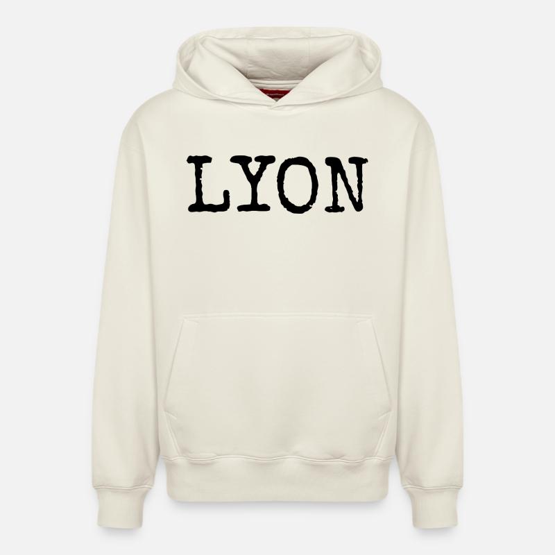 Lyon - Sweat à capuche unisexe décontracté en coton biologique – de SPREAD - blanc cassé