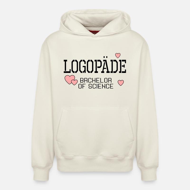 Logopäde Bachelor-Studium Logopädie - Relaxed Unisex Organic Hoodie – von SPREAD - Naturweiß