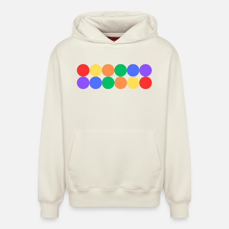 Fierté arc-en-ciel - Sweat à capuche unisexe décontracté en coton biologique – de SPREAD - blanc cassé