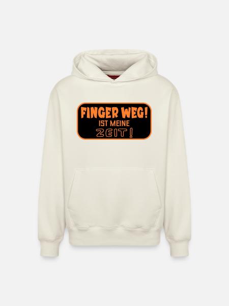 Finger Weg Zeit - Relaxed Unisex Organic Hoodie – von SPREAD - Naturweiß