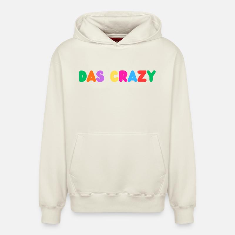 Das Crazy - Relaxed Unisex Organic Hoodie – von SPREAD - Naturweiß