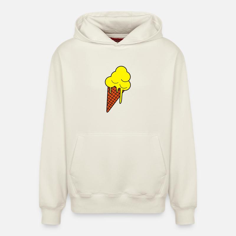 Schmelzendes Eis  Pop Art - Relaxed Unisex Organic Hoodie – von SPREAD - Naturweiß