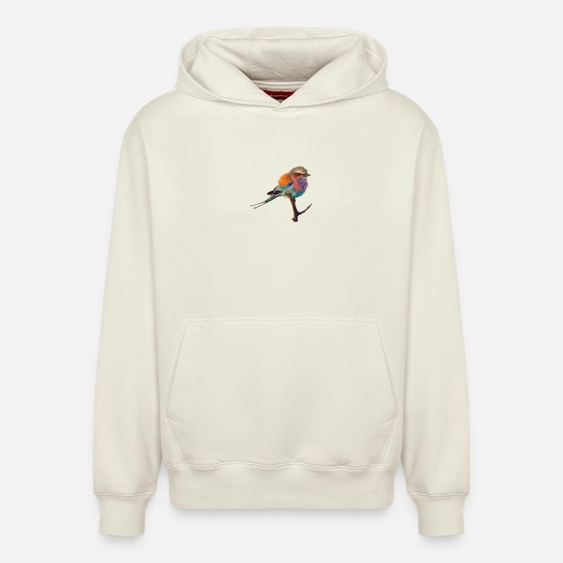 Bird - Sweat à capuche unisexe décontracté en coton biologique – de SPREAD - blanc cassé