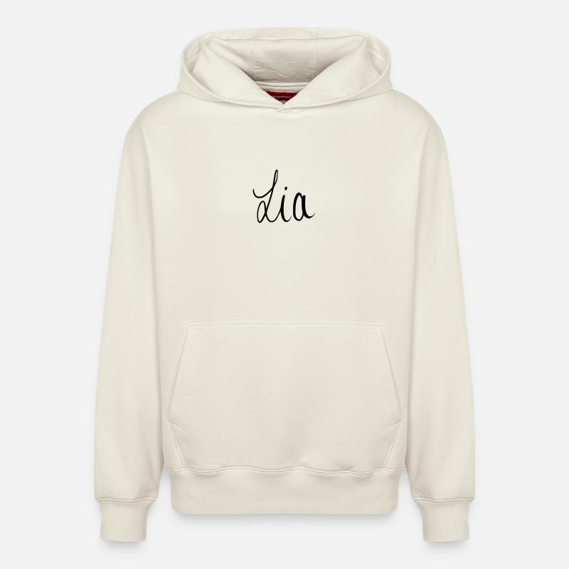 Lia - Sweat à capuche unisexe décontracté en coton biologique – de SPREAD - blanc cassé